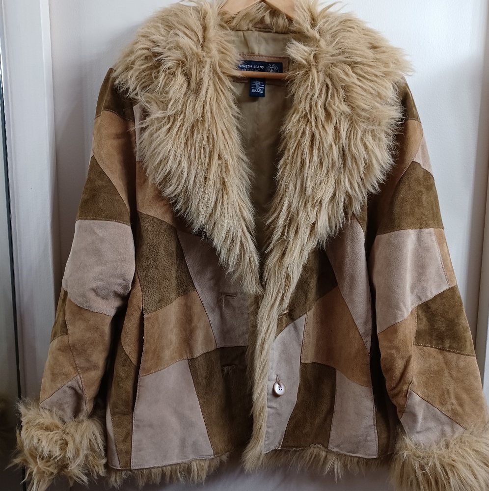 Venezia Jeans and clothing Co. Sz 14-16 suede coat